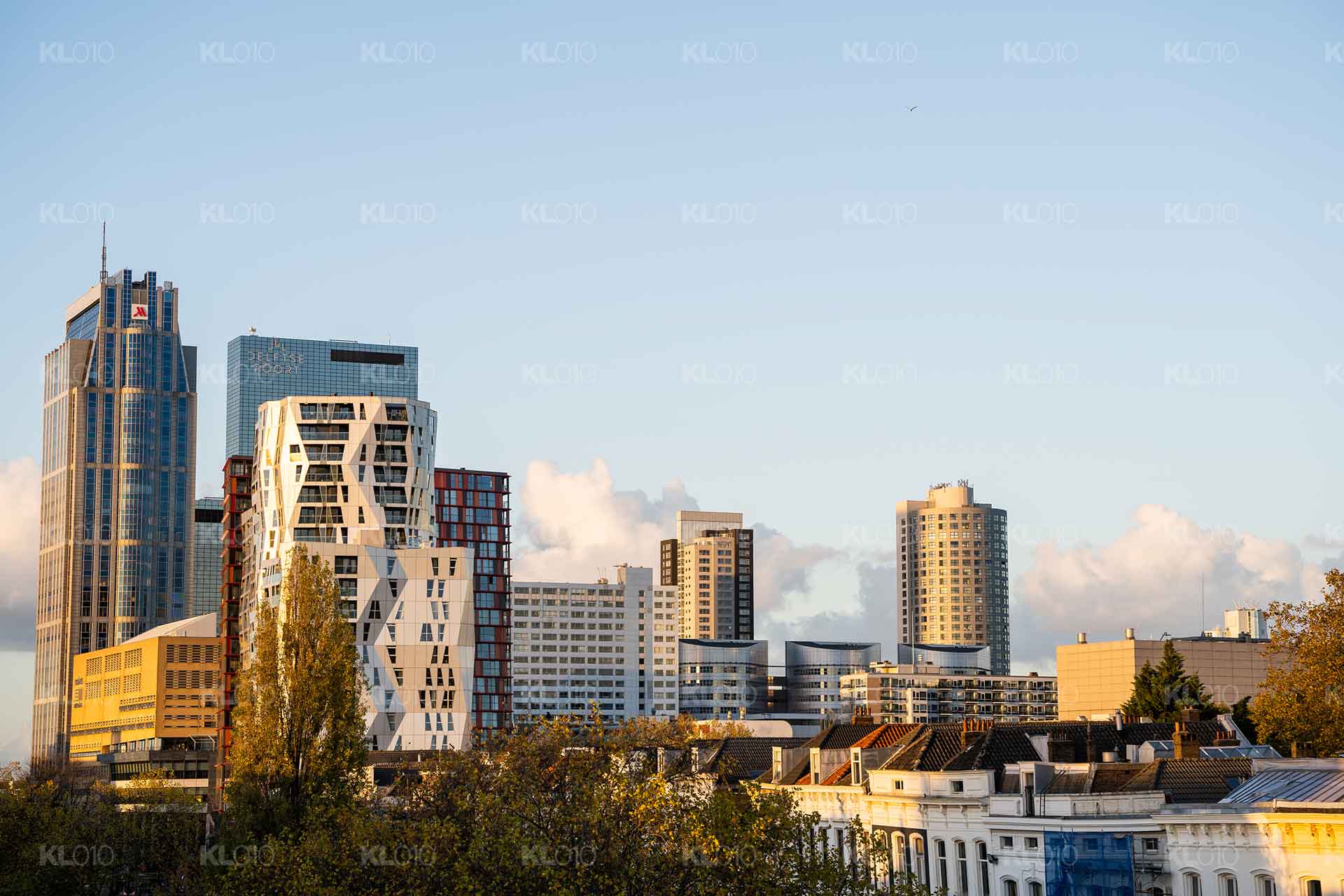 Kiekje vanaf Bureau Eendracht - Foto Skyline Rotterdam
