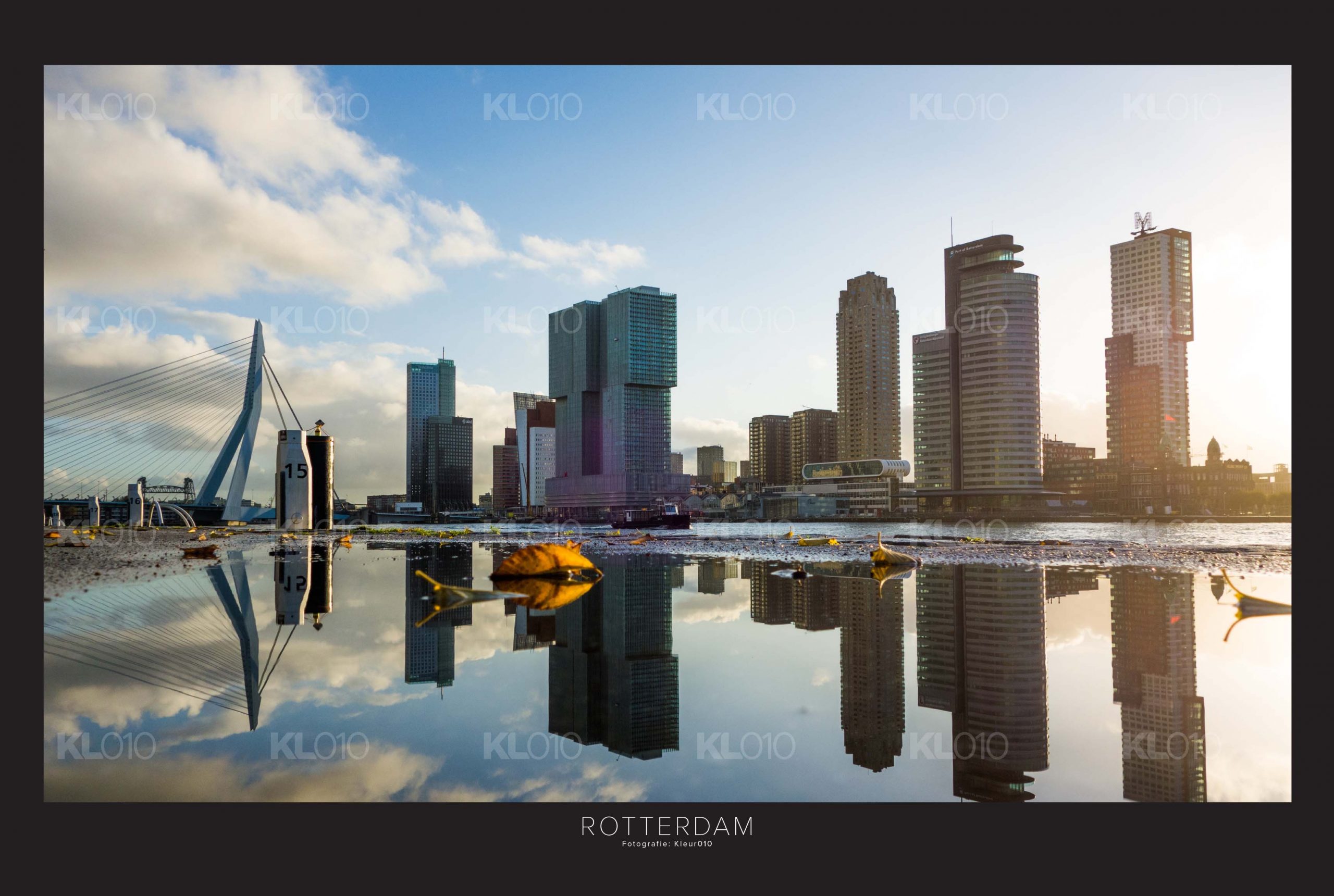 Skyline Rotterdam Reflectie - Foto Skyline Rotterdam
