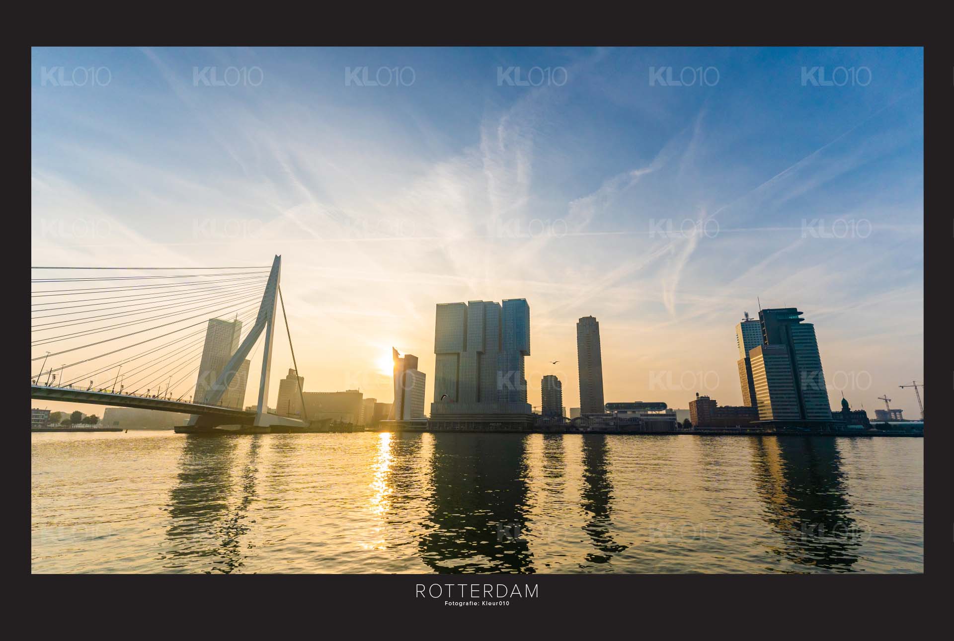 Zon achter de Skyline - Kop van Zuid Rotterdam